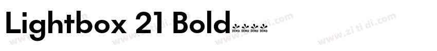 Lightbox 21 Bold字体转换